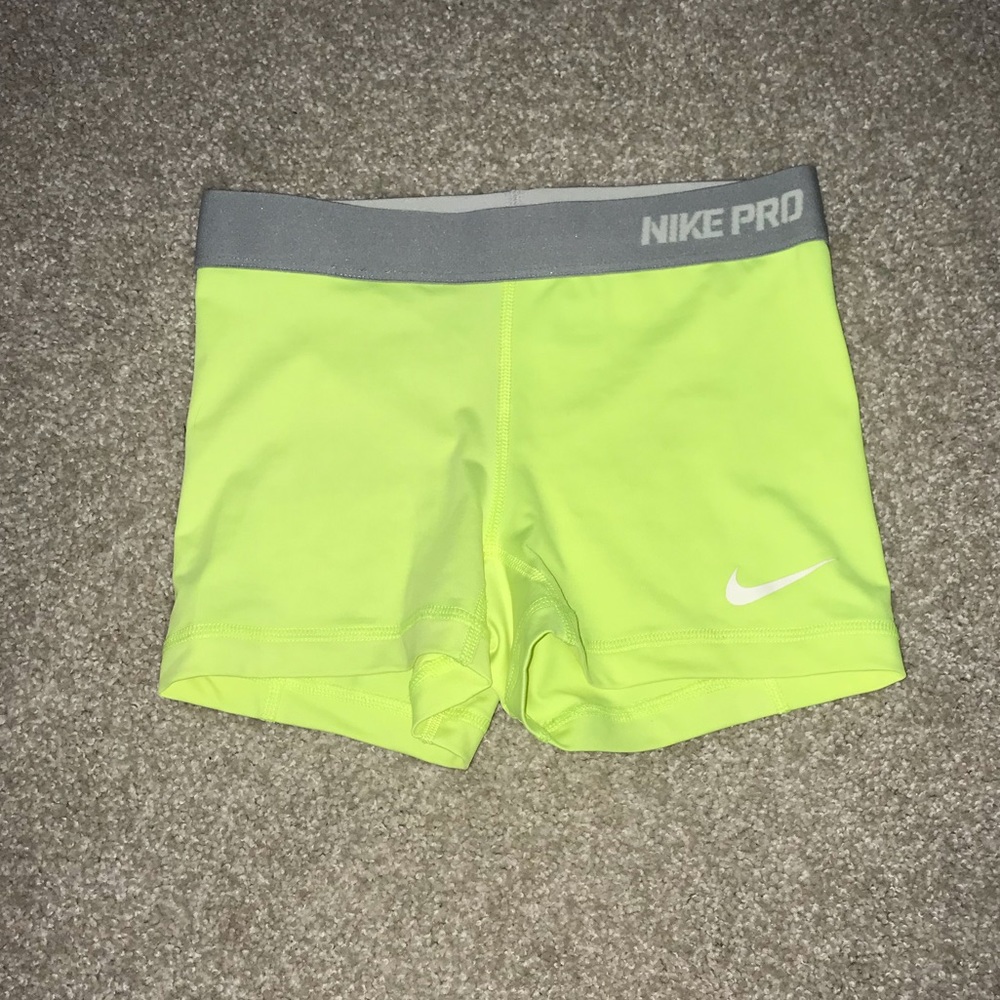 Neon Nike Pro Shorts